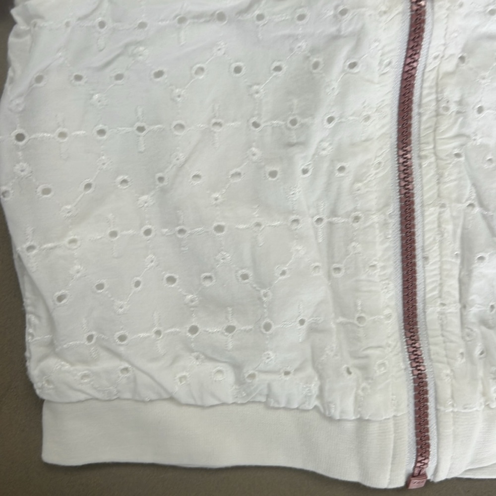 White Pointelle Spring Jacket - Picture 3 of 4